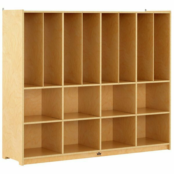 Whitney Brothers WB1817 16-Cubby Rest Mat Storage Cabinet - 15 1/2'' x 60'' x 50 1/2'' 9461817